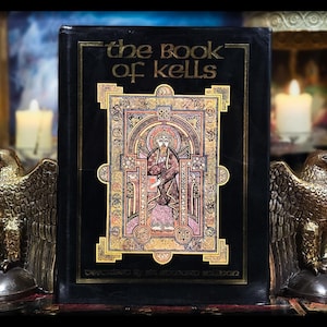 Illuminated Book of Kells Celtic Art Spiritual Book Religious Bible Jesus Christ