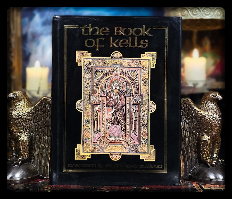 Illuminated Book of Kells Celtic Art Spiritual Book Religious Bible Jesus Christ