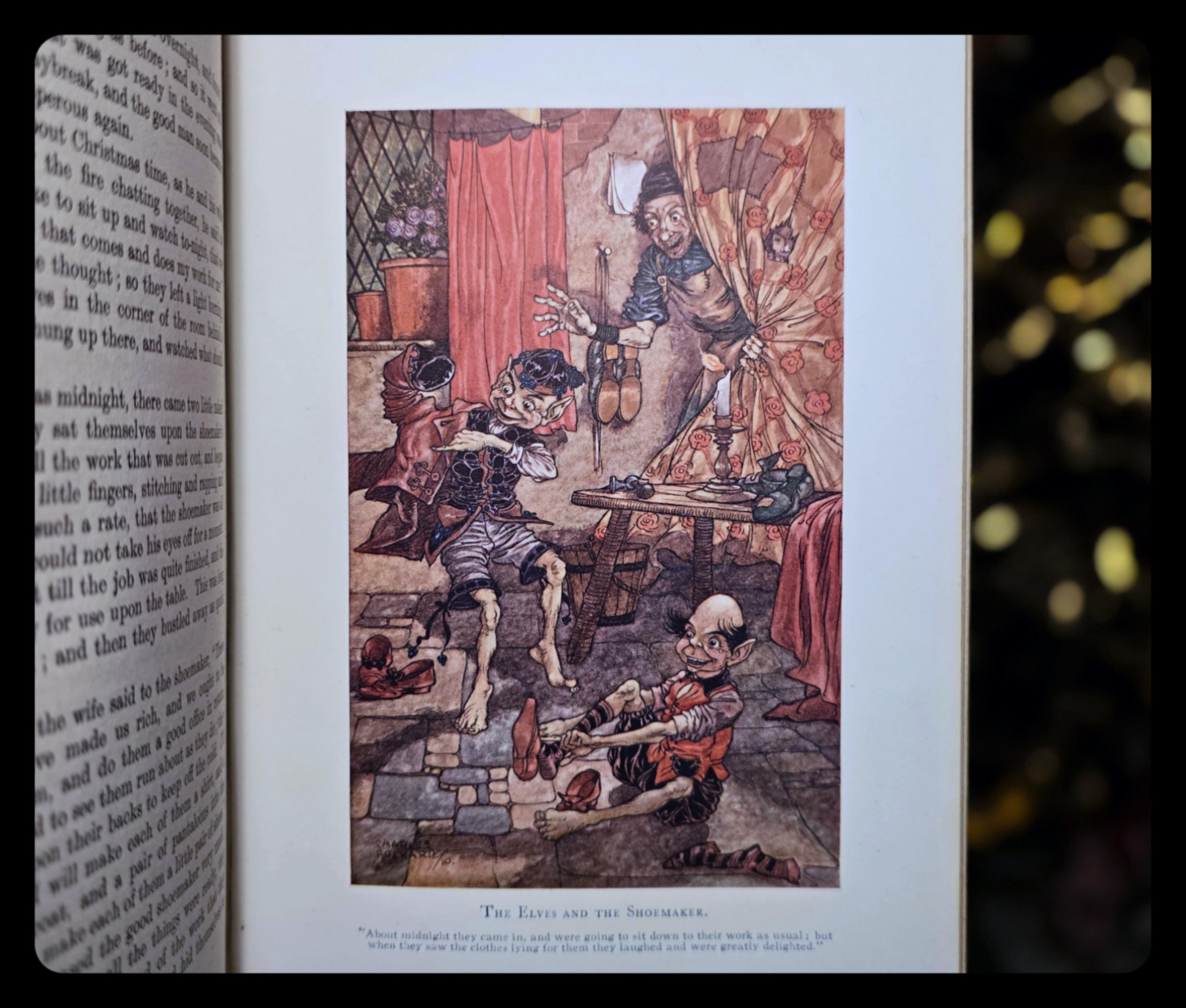 1916 GRIMM'S FAIRY TALES Book Cinderella Antique Magic