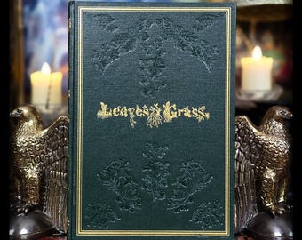 Leaves of Grass 1st edition thus Book Never Read Walt Whitman Hardcover first