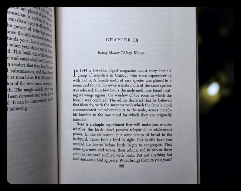 Magic of Believing Occult Metaphysical Book Tesla Vintage Self Help Mental Alchemy Telepathy Rosicrucian Psychology