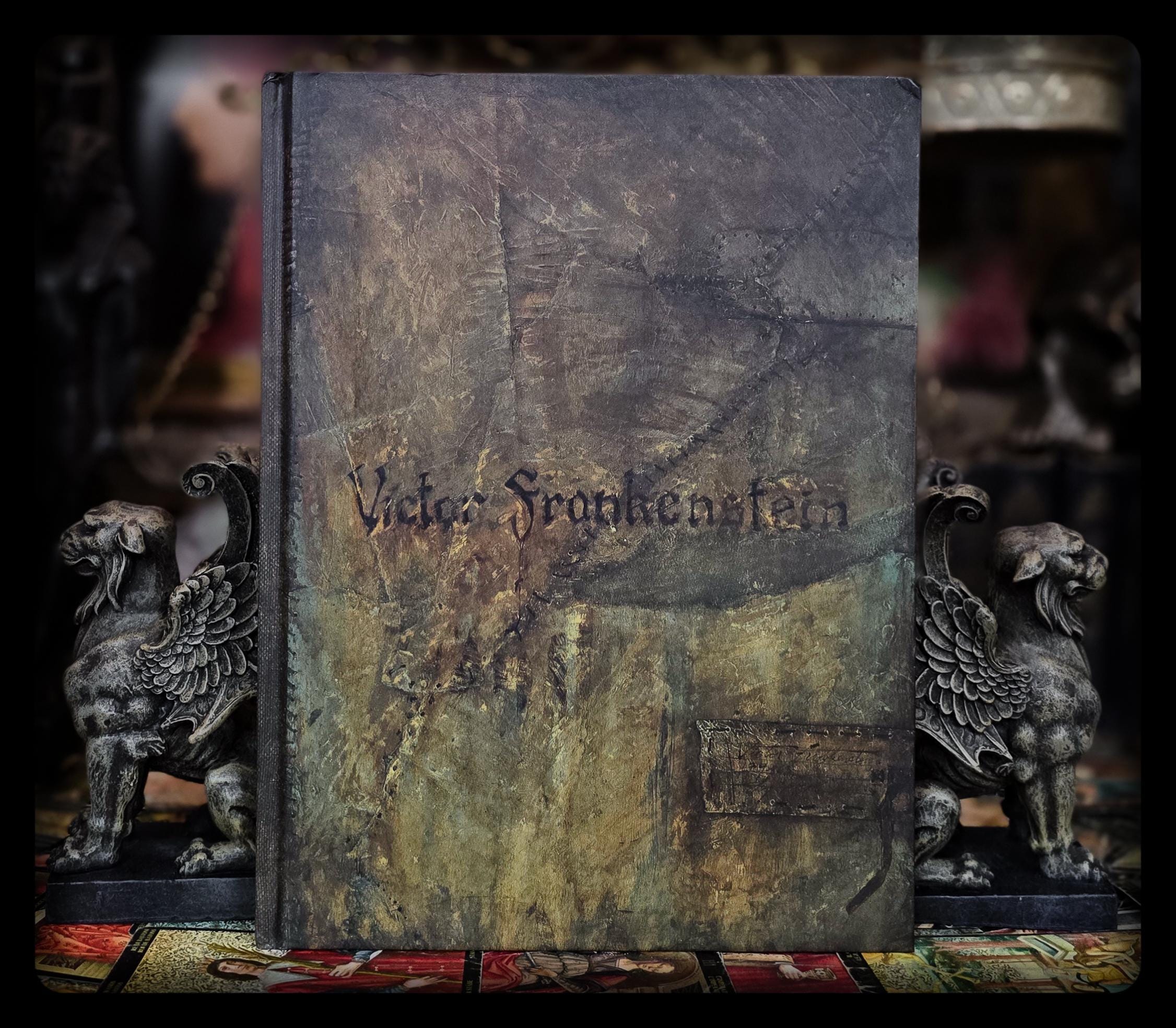 Diary of Frankenstein Dark Art Gothic Book Horror Book 1st Edition Macabre Goth Vintage Dracula Vampire Collectors Occult Art Artwork