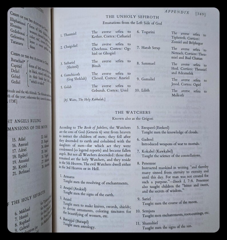 Book of Angels Occult Grimoire Book Magic Spells Metaphysical Angel Astrology