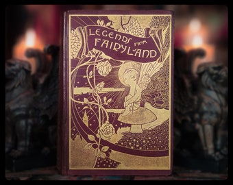 1908 LEGENDS FROM FAIRYLAND 250+ Illustrations "Very Rare" Elves Magic Dwarves Fairy Tale Book Fairies Magic Antique Vintage