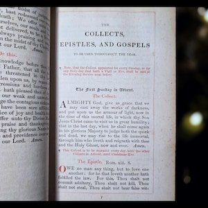 1849 Holy Prayer Book Old New Testament Spiritual Antique Catholic Christian Book Psalms
