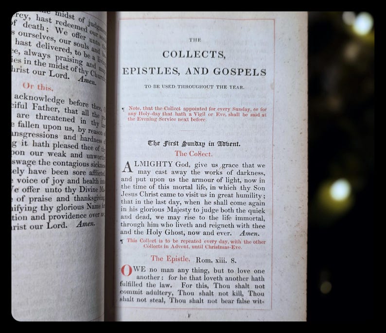 1849 Holy Prayer Book Old New Testament Spiritual Antique Catholic Christian Book Psalms
