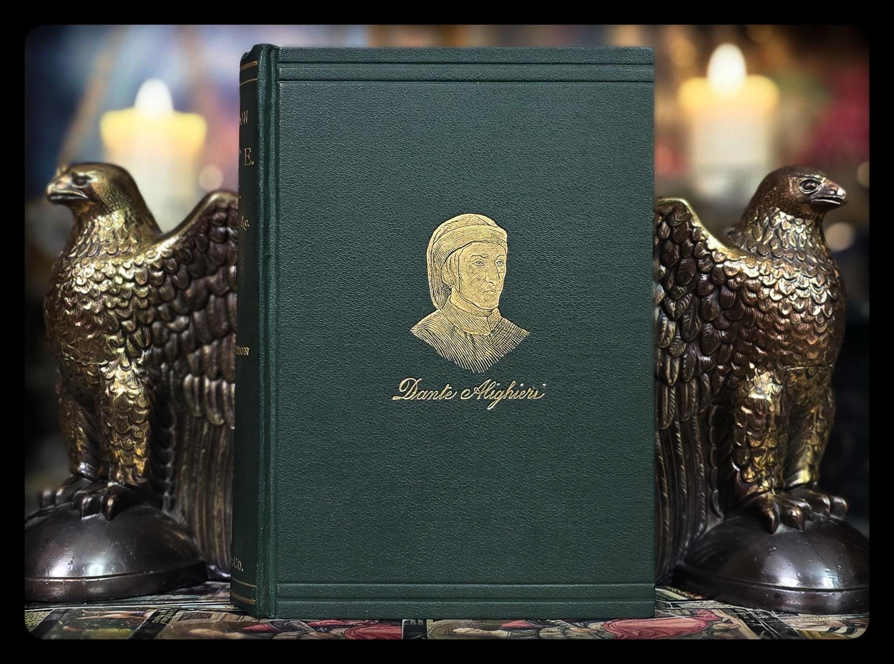 1889 Dante's Divine Comedy Book, Gold-embossed Green Cover - Etsy