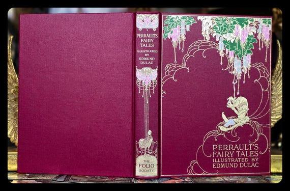 Edmund Dulac Illustrated Fairy Tales, Charles Perrault Vintage