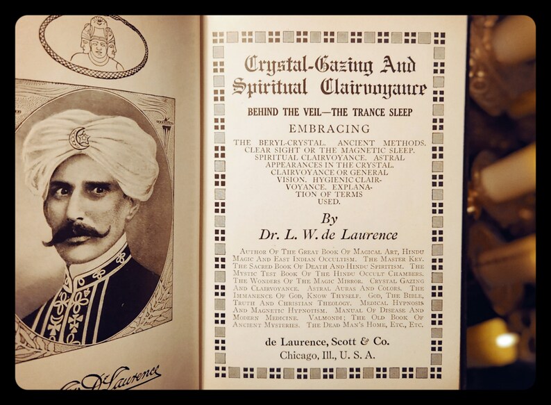 SPIRITUAL CLAIRVOYANCE Astrology "Very Rare" Angelic Invocation Antique Vintage Magic Book Occult Science Divination Esoteric Book
