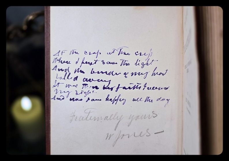 1895 Spiritual Book Enoch Signed Bible Genre Christian Jesus Entire Sanctification Rev W. Jones