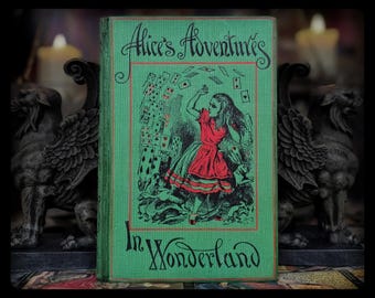 1937 Alice im Wunderland Buch, John Tenniel Illustrationen, antike UK Edition