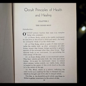 1938 Occult Health and Healing Rosicrucian Metaphysical Book Spiritual Astrology Vintage