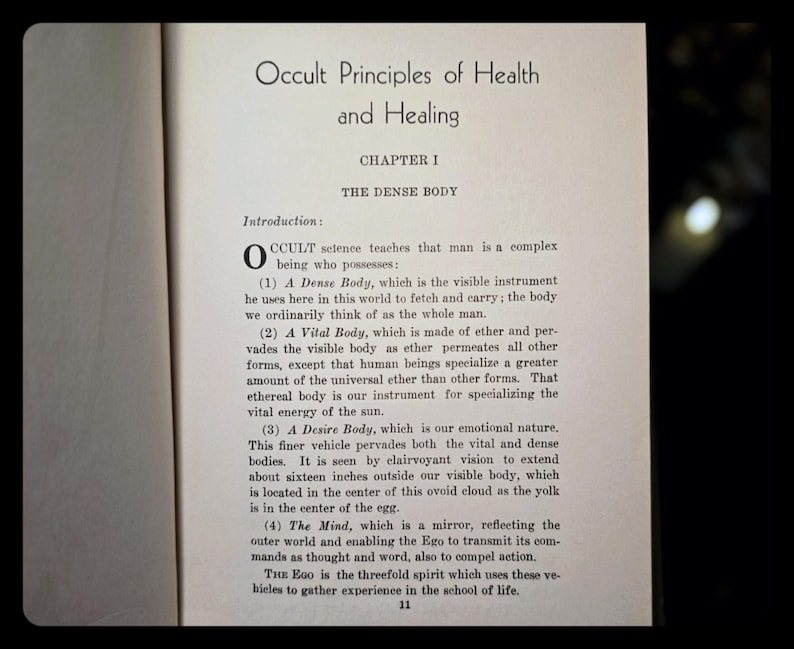 1938 Occult Health and Healing Rosicrucian Metaphysical Book Spiritual Astrology Vintage