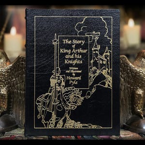 KING ARTHUR 1st Edition Leather Book Merlin Mythology Vintage Knights of the Round Table Art Artwork Arthurian English Medieval Gift First