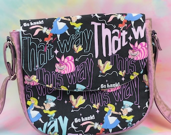 Wonderland "This Way/That Way" Crossbody Bag