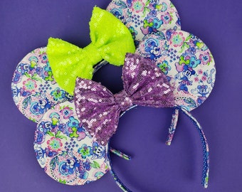 Lilly Inspired Floral Girl Mouse Ears