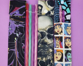 Villains Straw Pouch - 2 Straws Included