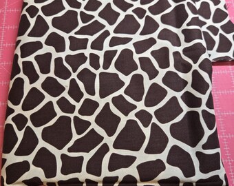 Giraffe Print Cotton Fabric 1/2 Yd