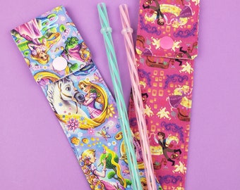Tangled Straw Pouch - 2 Straws Included