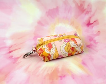 Retro Sunrise | Itty Bitty Boxy Bag Keychain - Coin Purse, Dice Bag, Mask Pouch