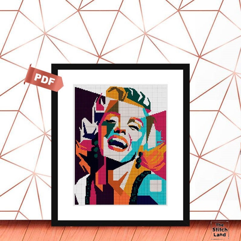 Marilyn Monroe Cross Stitch Pattern - Downloadable PDF - Etsy