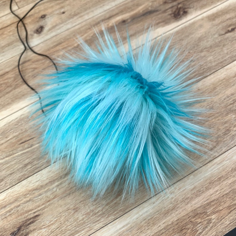 FAUX FUR POM Ocean Luxury Faux Fur Pom Pom Blue Fake Fur Etsy Canada