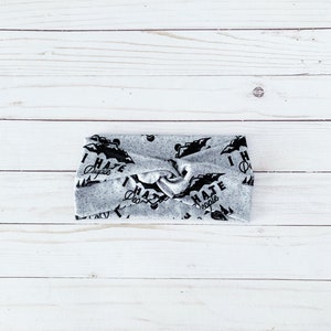 Gray Twist Adult Headband - Gray Womens Headband - I Hate People Headband - Bamboo Headband - Spa Day Headband - Teen Head Wrap