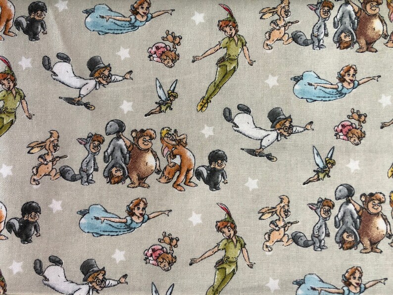 Peter Pan Fabric Disney Fabric Peter Pan Cotton Fabric Etsy