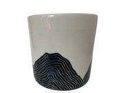 Handmade ceramic planter, black and white ceramic planter, porcelain planter made in Canada, handmade utensil container