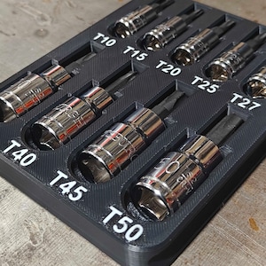 Hafen Freight Pittsburg 9 Stück Torx Sockel Ablage Halter Werkzeug Box Organizer Low Profil Toolbox Organisation