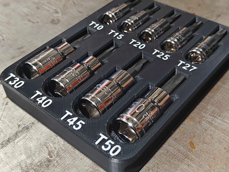 Harbor Freight Pittsburg 9 Piece Torx Socket Storage Tray Holder Tool