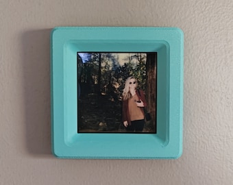 Polaroid Instant Picture & FujiFilm Instax Photo Frame 1:1 Square Ratio - No tools or clips, hangs perfectly on a thumbtack. Also Magnetic!
