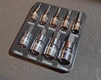 Harbor Freight Socket Organizer: Pittsburg 9 Piece Hex, Low Profile