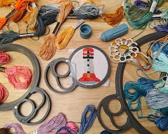 Ergonomic Cross Stitch Hoop: Anti-Slip, Reduced Hand Fatigue (2-9")