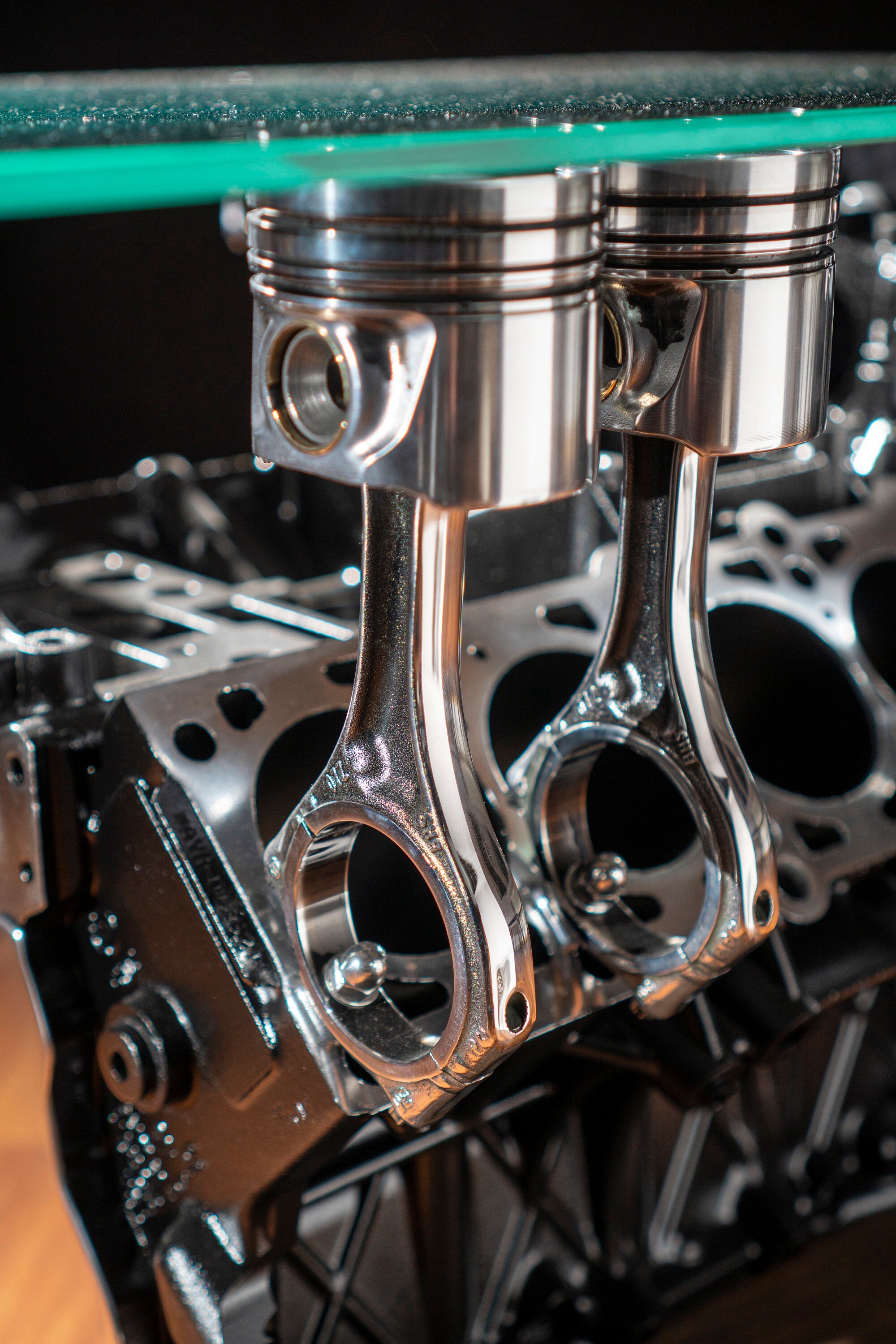 V10 engine block table Pride&Joy led light car part furniture Etsy