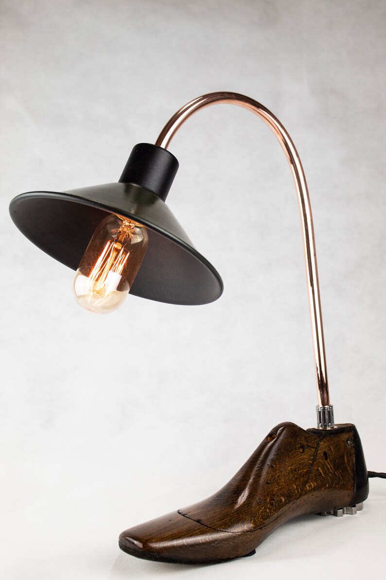 Lamp With Wood Shoe Decorative Lamps Unique Lamps Fancy Lamps Etsy