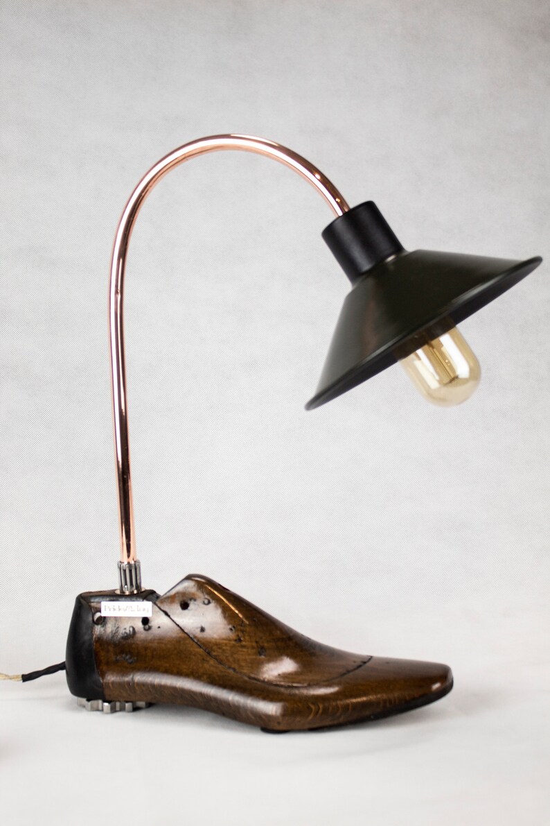 Lamp With Wood Shoe Decorative Lamps Unique Lamps Fancy Lamps Etsy