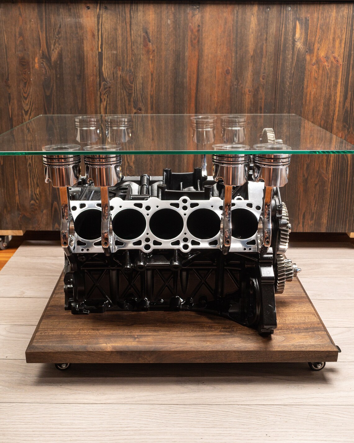 V10 engine block table Pride&Joy led light car part furniture Etsy