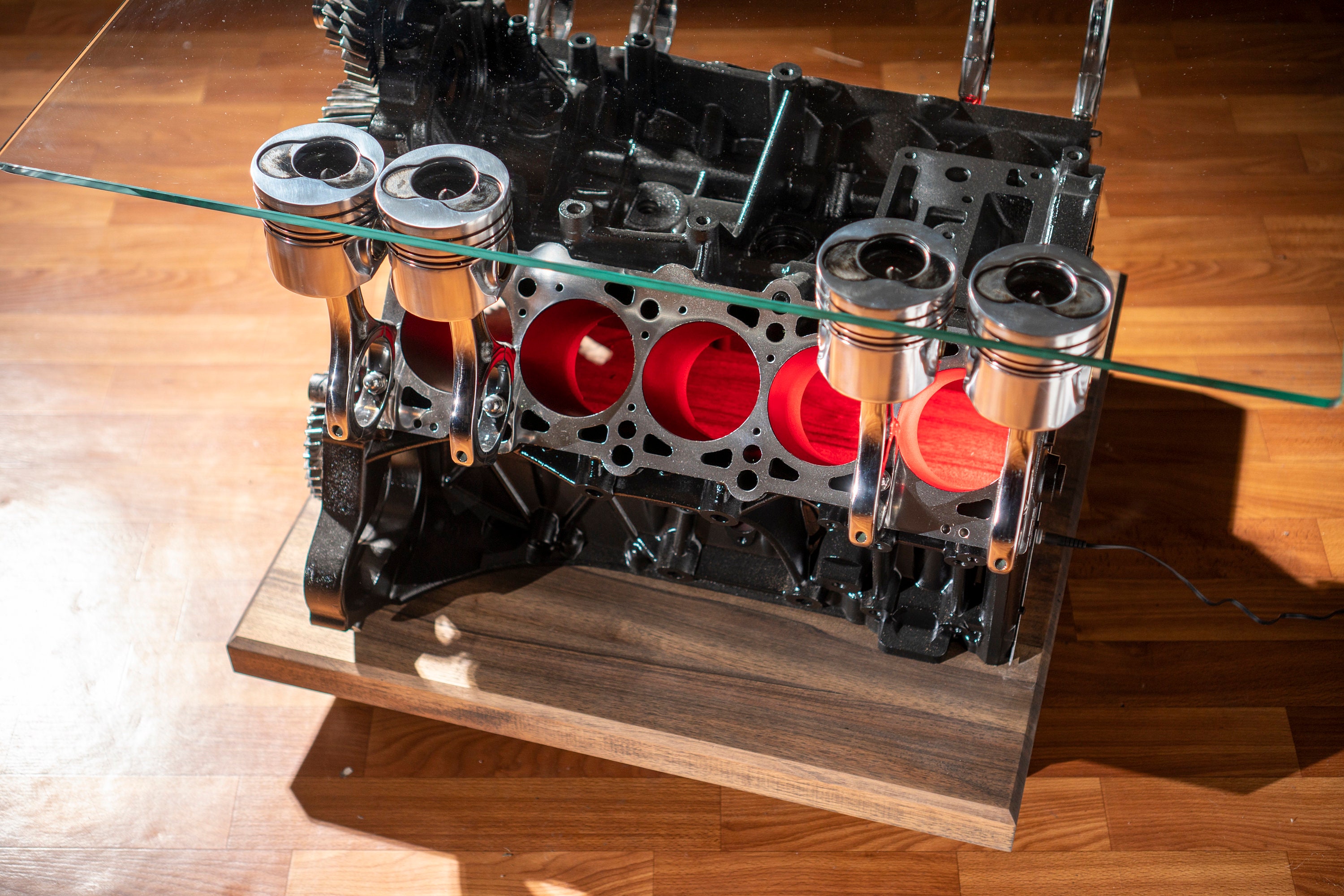 VW V10 engine block table Pride&Joy led light car part Etsy