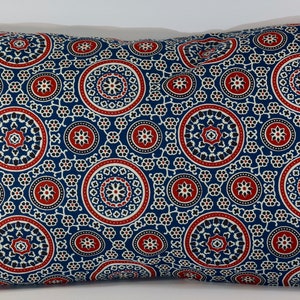 Indian cotton cushion cover printed several colors available traditional floral or geometric patterns Panjab series cercles