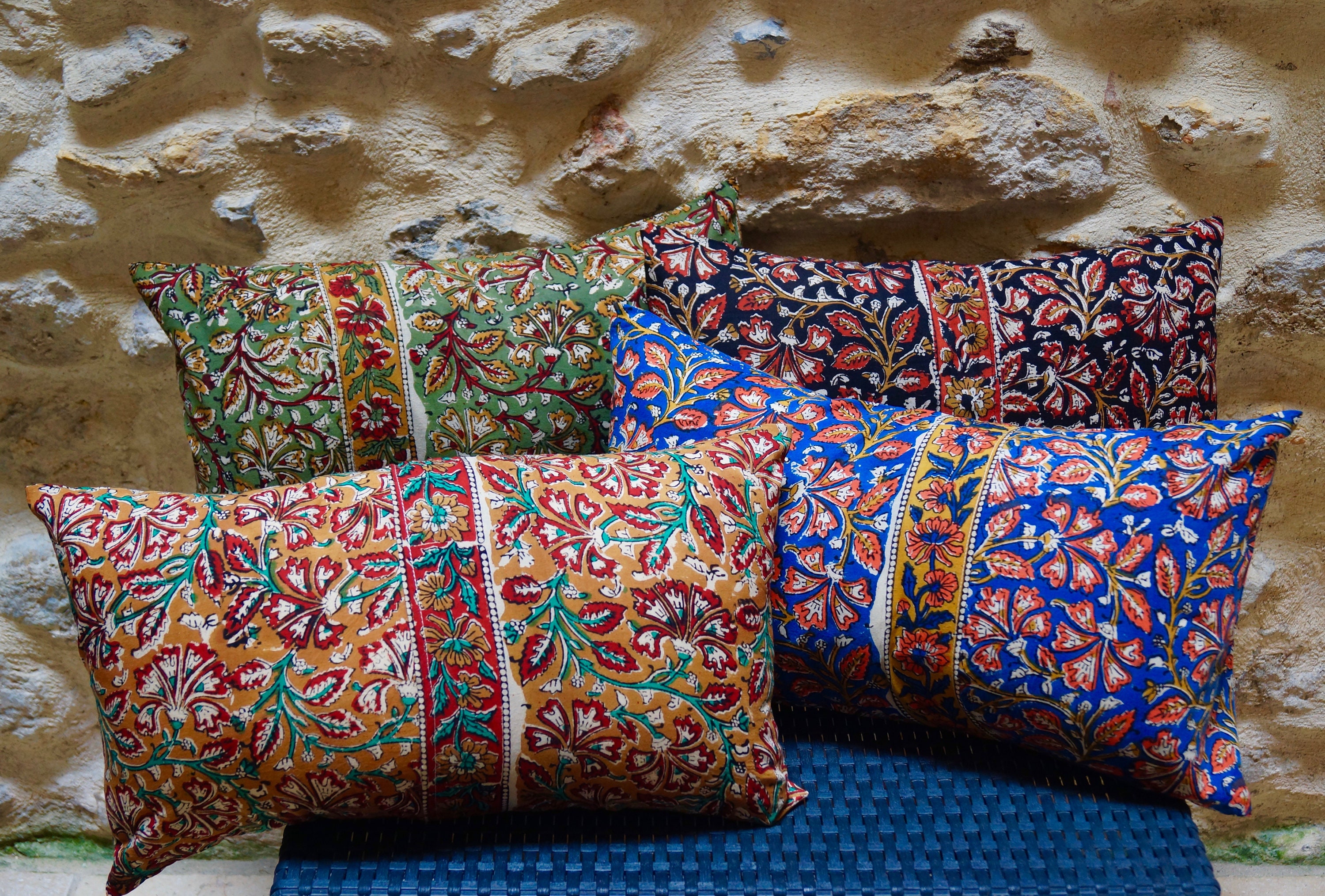 indian block print cushion covers
