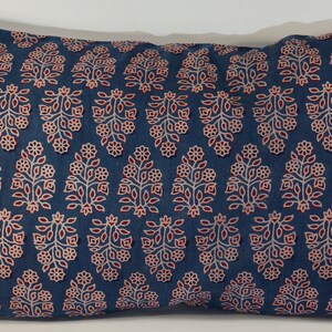 Indian cotton cushion cover printed several colors available traditional floral or geometric patterns Panjab series fleurs roses