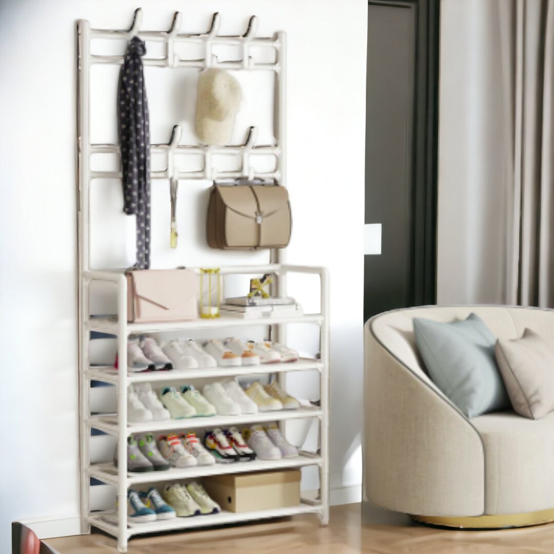 Shoe Rack Floor Shoe and Hat Rack Strong Loadbearing Living Etsy