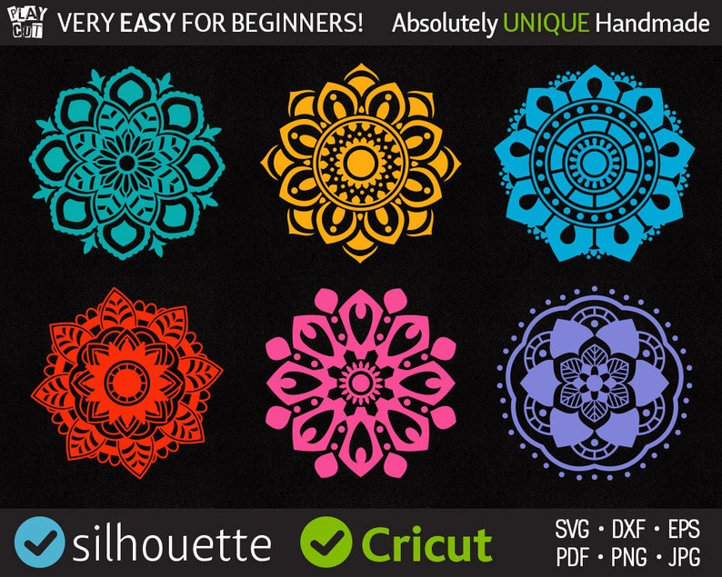 Download Mandala Svg Circle Boho Design Svg Floral Mandala Svg Round Etsy PSD Mockup Templates