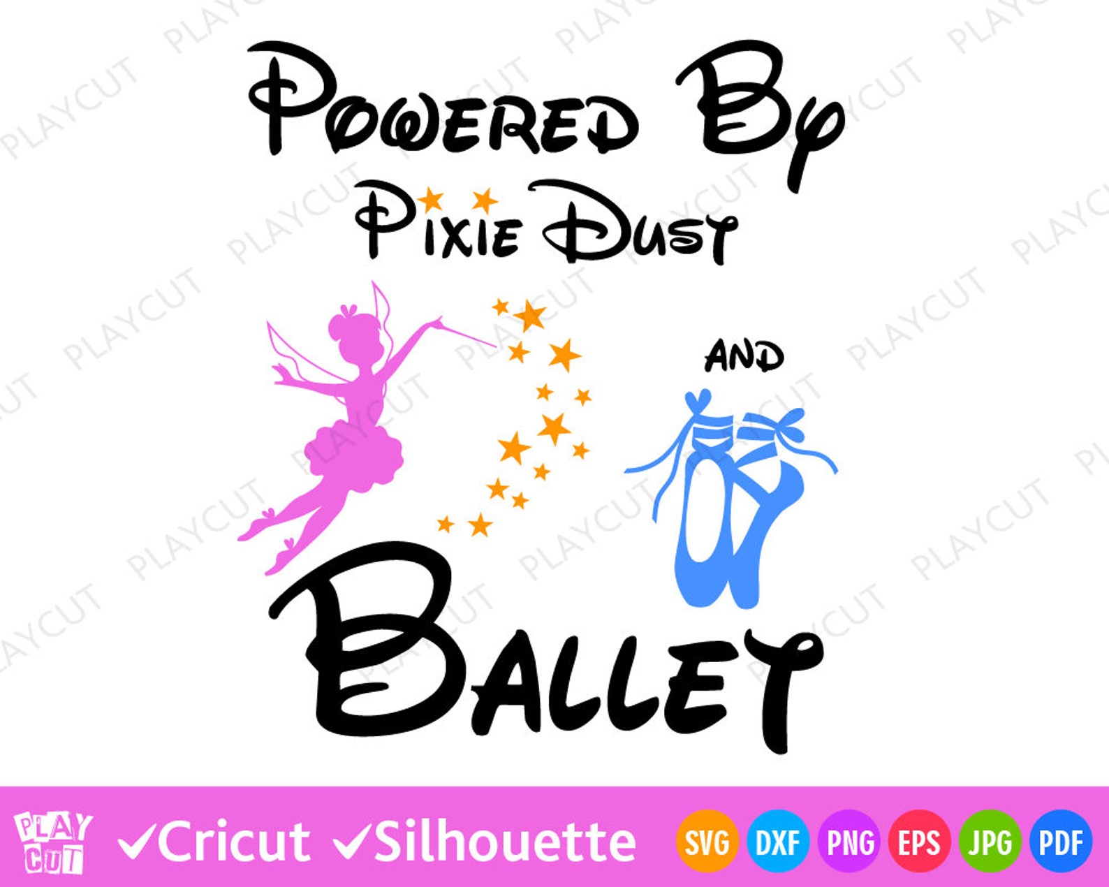 pixie dust svg ballet quote svg fairy star and pointe shoes svg wording for little dancer princess svg files for cricut silhouet