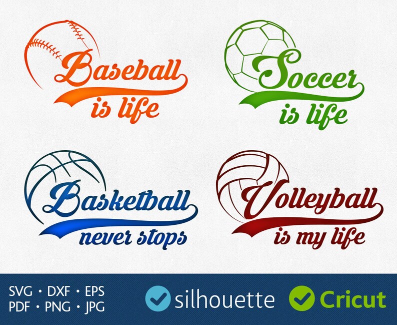 Softball svg sport quotes clipart vinyl designs for Cricut Etsy