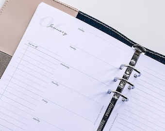 A5 Weekly Planner Undated Printable Digital File