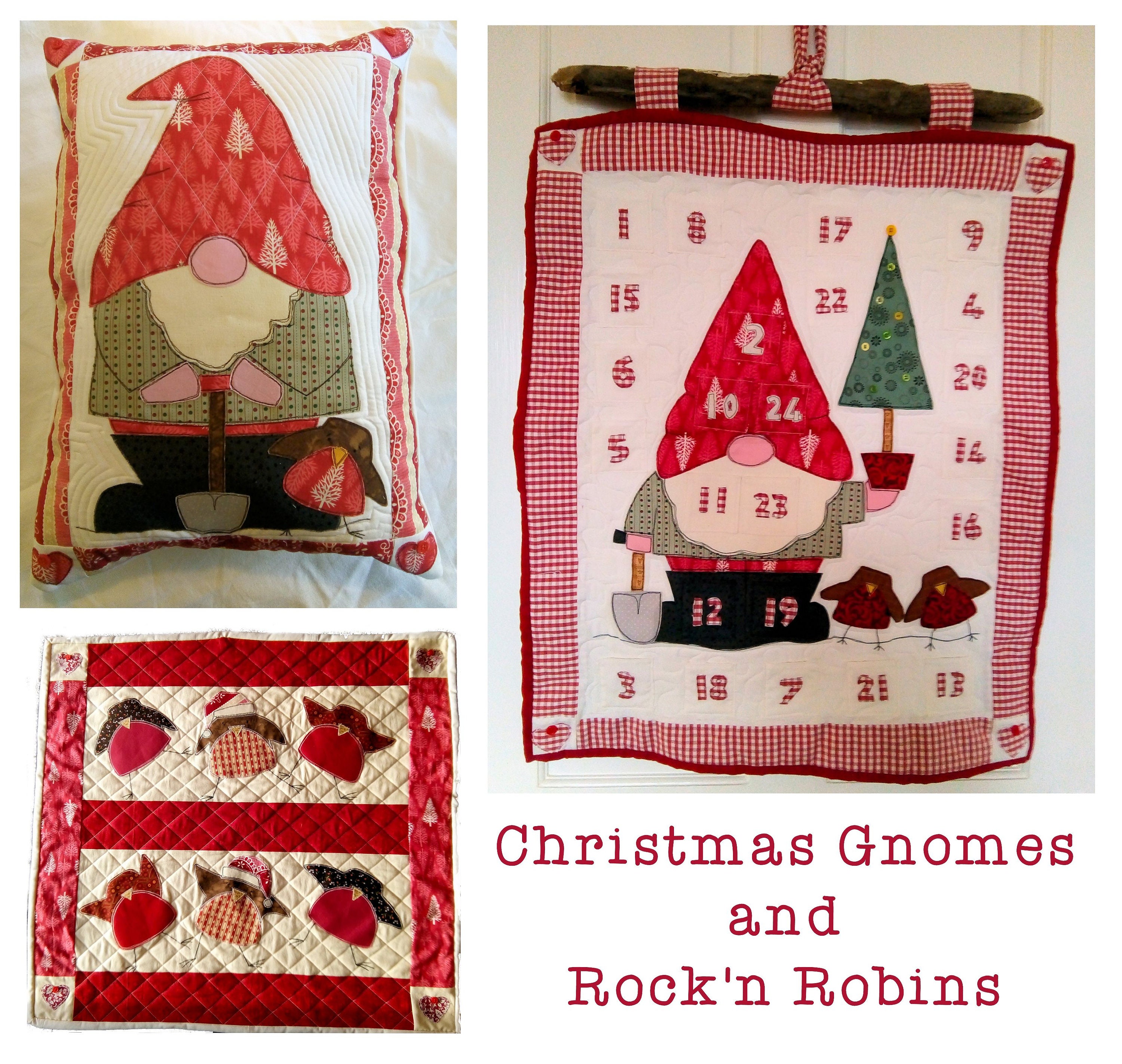 Christmas Gnome Advent Calendar Hand and Machine Applique Etsy