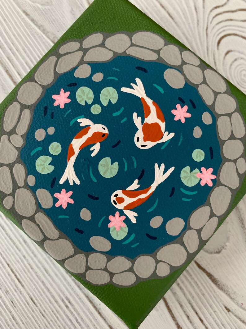 Koi Pond Acrylic Painting Koi Fish Canvas Art Wall Art Etsy Koi Pond Acrylic Painting Koi Fish Canvas Art Wall Art Etsy