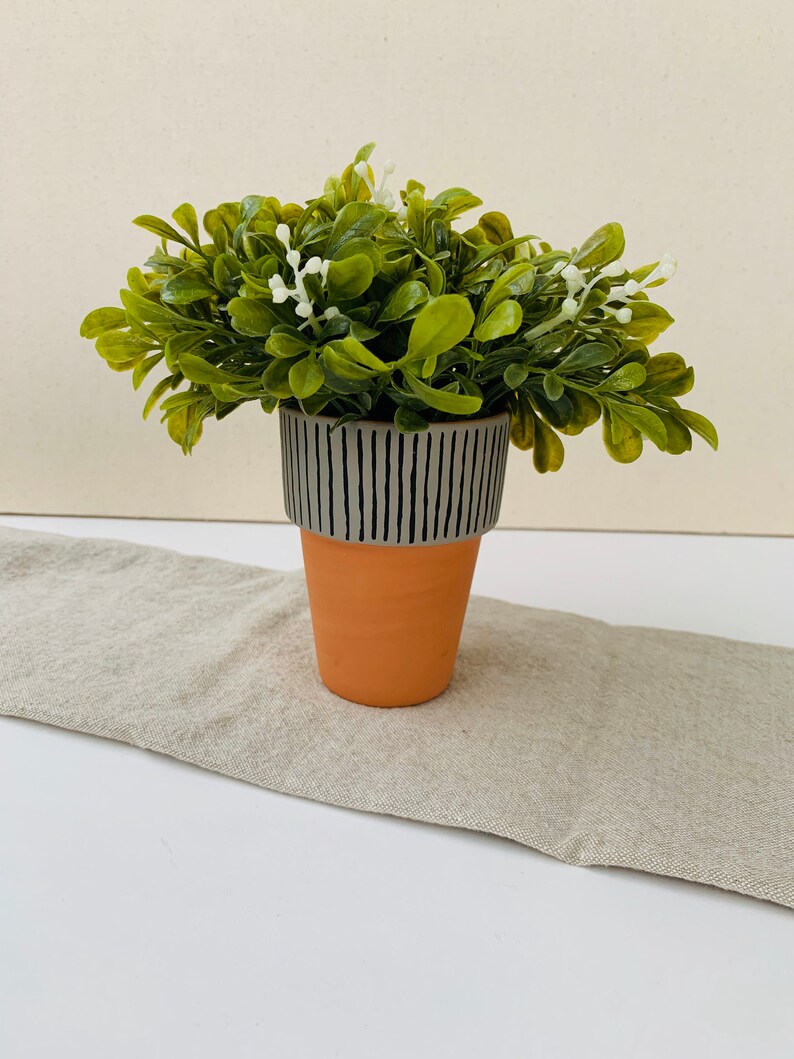 Faux Plant in Terracotta Pot / Fake Houseplants / Plant Mom Etsy